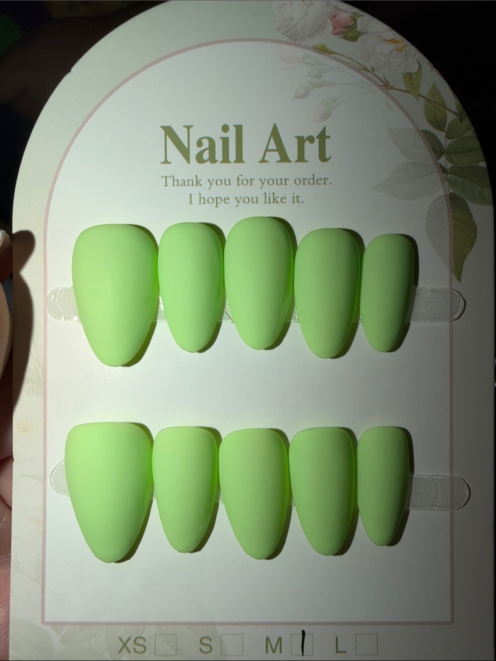 Neon Green Matte Press-On Nails